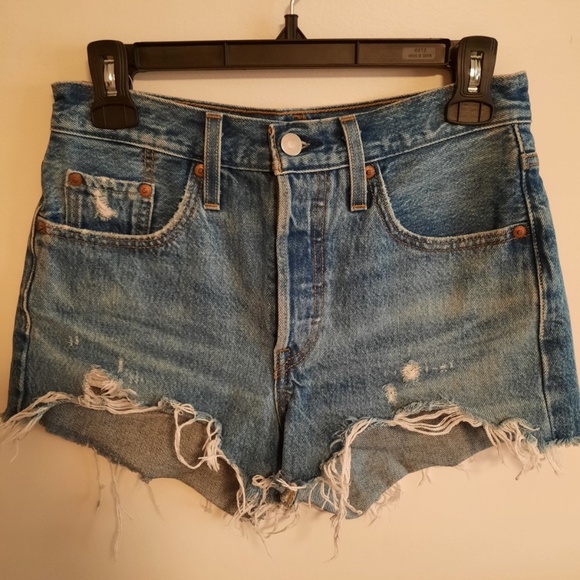 Levi's 501 Shorts - Blue W25 - Picture 3 of 7